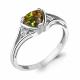 Серебряное кольцо AQUAMARINE А6943219А с фианитом и султанитом