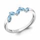 Серебряное кольцо AQUAMARINE А6945605 с топазом