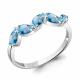 Серебряное кольцо AQUAMARINE А6945705 с топазом