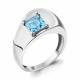 Серебряное кольцо AQUAMARINE А6947505 с топазом