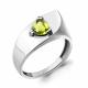 Серебряное кольцо AQUAMARINE А6947607 с хризолитом