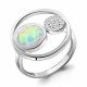 Серебряное кольцо AQUAMARINE А6950098А с фианитом и опалом