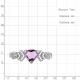 Серебряное кольцо AQUAMARINE А6950804А с фианитом и аметистом