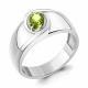 Серебряное кольцо AQUAMARINE А6952607 с хризолитом
