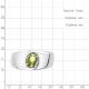 Серебряное кольцо AQUAMARINE А6952607 с хризолитом