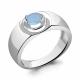 Серебряное кольцо AQUAMARINE А69528605 с халцедоном