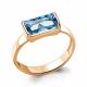 Кольцо из золочёного серебра AQUAMARINE А6954688-п с турмалином