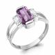 Серебряное кольцо AQUAMARINE А6954884 с фианитом и аметистом