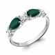 Серебряное кольцо AQUAMARINE А6956509А с фианитом и агатом