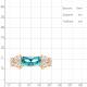 Кольцо из золочёного серебра AQUAMARINE А6956788-п с фианитом и турмалином