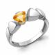 Серебряное кольцо AQUAMARINE А6957606 с цитрином