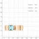 Кольцо из золочёного серебра AQUAMARINE А6957705-п с топазом