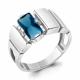 Серебряное кольцо AQUAMARINE А6957993 с Лондон топазом