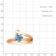 Кольцо из золочёного серебра AQUAMARINE А6959105А-п с топазом и фианитом