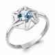 Серебряное кольцо AQUAMARINE А6960005 с топазом