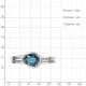 Серебряное кольцо AQUAMARINE А6960708 с Лондон топазом