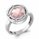 Серебряное кольцо AQUAMARINE А6961390А с фианитом и морганитом
