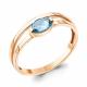 Кольцо из золочёного серебра AQUAMARINE А6962305-п с топазом