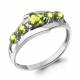 Серебряное кольцо AQUAMARINE А6963207 с хризолитом