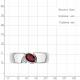 Серебряное кольцо AQUAMARINE А6965803А с фианитом и гранатом