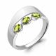 Серебряное кольцо AQUAMARINE А6966307 с хризолитом