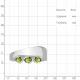 Серебряное кольцо AQUAMARINE А6966307 с хризолитом