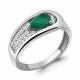 Серебряное кольцо AQUAMARINE А6969009А с фианитом и агатом