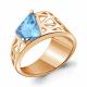 Кольцо из золочёного серебра AQUAMARINE А6969992-п с топазом