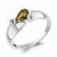 Серебряное кольцо AQUAMARINE А6972119А с фианитом и султанитом