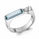 Серебряное кольцо AQUAMARINE А6976088А с фианитом и турмалином