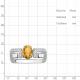 Серебряное кольцо AQUAMARINE А6977706А с фианитом и цитрином