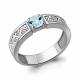 Серебряное кольцо AQUAMARINE А6979902А с топазом и фианитом