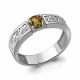 Серебряное кольцо AQUAMARINE А6979919А с фианитом и султанитом