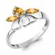 Серебряное кольцо AQUAMARINE А6982806 с цитрином