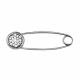 Серебряная булавка AQUAMARINE А70482А с фианитом