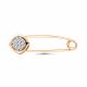 Булавка из золочёного серебра AQUAMARINE А70486А-п с фианитом