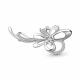 Серебряная брошь AQUAMARINE А71509А с фианитом