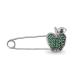 Серебряная булавка AQUAMARINE А72557Г с гидротермальным изумрудом