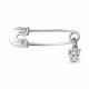 Серебряная булавка AQUAMARINE А72607 с фианитом