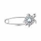 Серебряная булавка AQUAMARINE А7272005А с топазом и фианитом