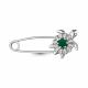 Серебряная булавка AQUAMARINE А7272009А с фианитом и агатом