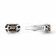 Серебряные запонки AQUAMARINE А7281701 с кварцем и эмалью