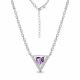 Серебряное колье AQUAMARINE А7375204А с фианитом и аметистом