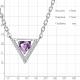 Серебряное колье AQUAMARINE А7375204А с фианитом и аметистом