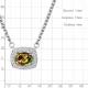 Серебряное колье AQUAMARINE А7381019А с фианитом и султанитом