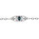 Серебряный браслет AQUAMARINE А7412308А с фианитом и Лондон топазом