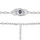 Серебряный браслет AQUAMARINE А7413704А с фианитом и аметистом