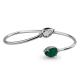 Серебряный браслет AQUAMARINE А7416609А с фианитом и агатом
