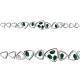 Серебряный браслет AQUAMARINE А7431209А с фианитом и агатом