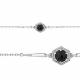 Серебряный браслет AQUAMARINE А74394АЧ с фианитом и ювелирным кристаллом